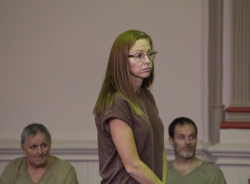 Ashton W. Stotts stands before Judge Kelly Cottrill on July 28. She was found guilty of three counts of sexual battery after a jury trial in May. She received two years in prison for sexual assault during a drunken three-person encounter in March 2024.