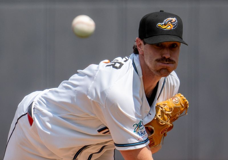 Guardians starting pitcher Shane Bieber makes a rehab start for the Akron RubberDucks on July 29, 2025, at Canal Park.