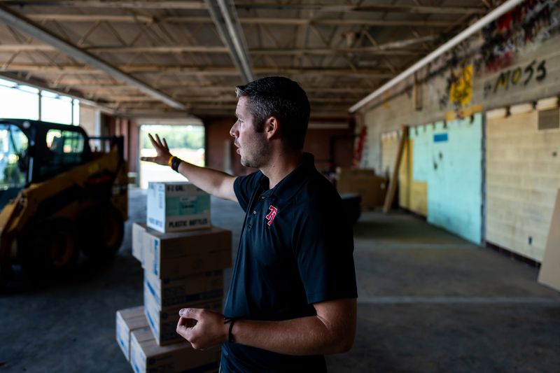 Derek Varansky, superintendent of Tuscarawas Valley Local Schools District, talks about the Aultman Bolivar Health Center which and will be open to students, staff and community members. Varansky said it will be a primary care facility.