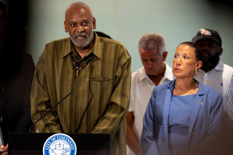 The Reverend Damon Lynch III speaks during a press conference on Aug. 1.