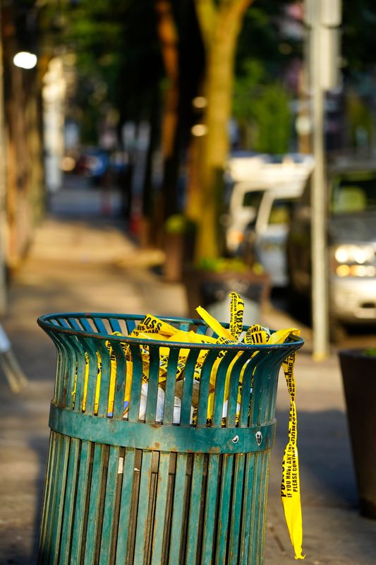 Police tape on Green Street at Republic Street in Over-the-Rhine, August 7, 2025. Chrishonda Wynn, 34, was shot and killed the night before when a gunman fired 15 to 20 rounds from a vehicle. Police say she was an innocent bystander.