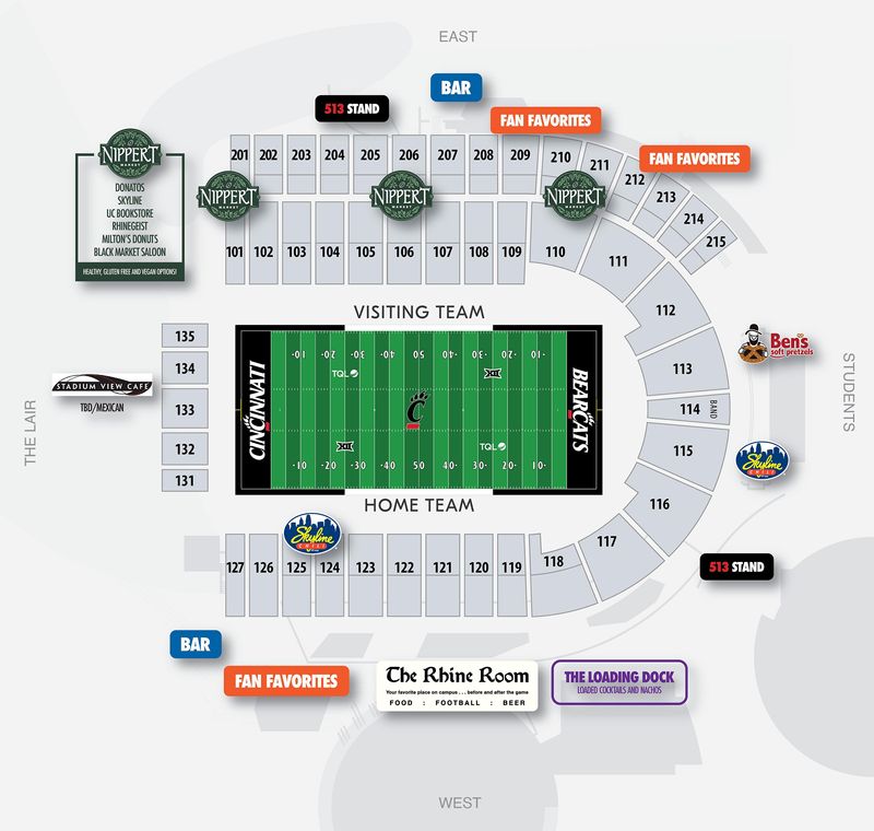 Cincinnati Bearcats home football games will offer up a new fan experience, including concession upgrades and a Sheakley Lawn beer hall.