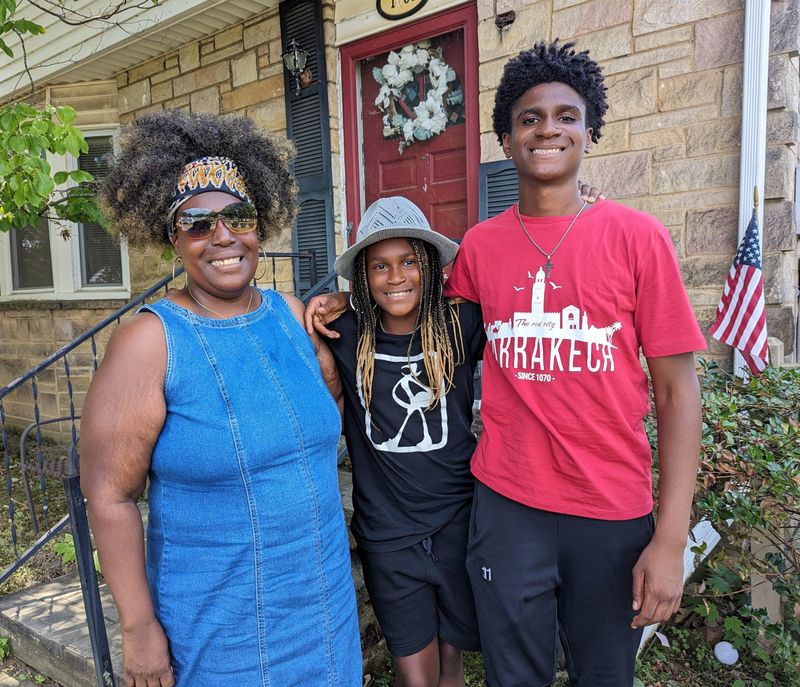 Latrice Virola and her children Calinda, 10 (center) and Carlo, 15, recently traveled to Morocco where Carlo, a student at Lehman Early College, served as a youth sports ambassador. The Virolas also visited Morocco in 2024.