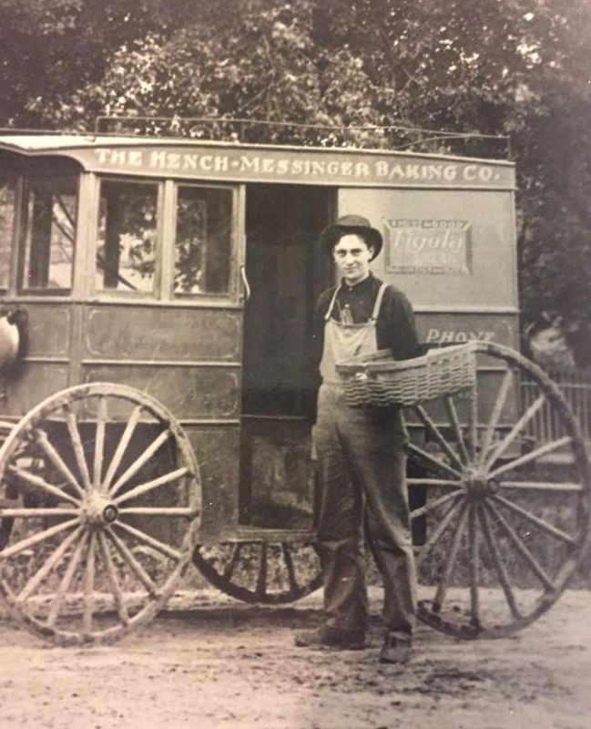A vintage photo of the Hench-Messinger delivery wagon in Fremont.