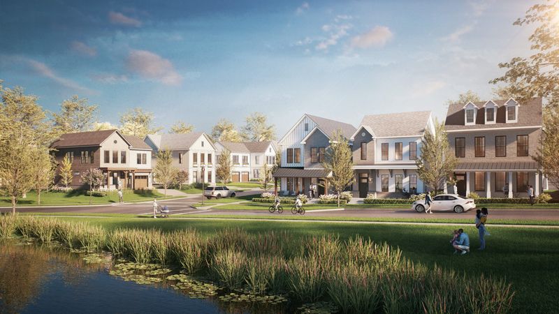 A rendering shows the proposed 123-unit project from Onyx+East in the Alton Place development on the western side of Hilliard.
