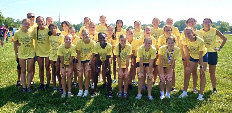 The Lancaster girls' cross country team finished second out of 15 teams at the Ohio High School Athletic Association Preseason Meet on Aug. 16, 2025.