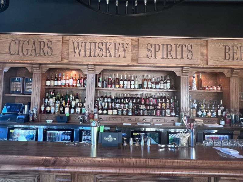 The bar at the Apothecary Bourbon & Cigar Lounge in Dublin