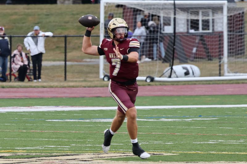 Walsh University quarterback Hayden Wickard throws a pass during the Cavaliers' season opener against West Liberty.