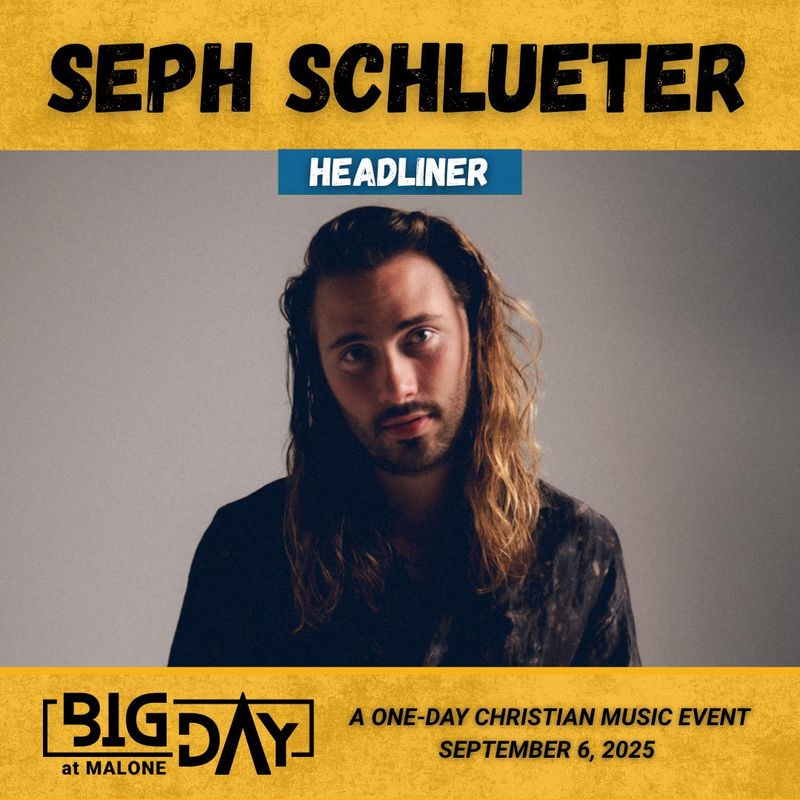 Known for the song, "Counting My Blessings," Seph Schlueter will headline the Big Day Christian music festival on Sept. 6 on the campus of Malone University.