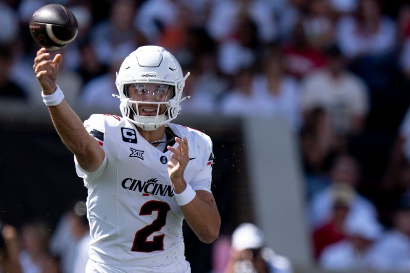 Brendan Sorsby throws a pass during a September 2025 game.
