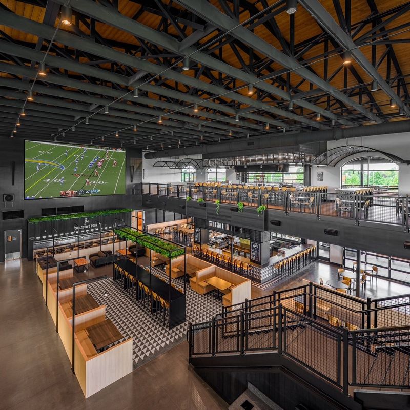 Inside, Liberty Collective features one of the largest LED video screens in the area, according to a press release. Visitors can sit indoors, or outside on the second story deck or first floor patios.