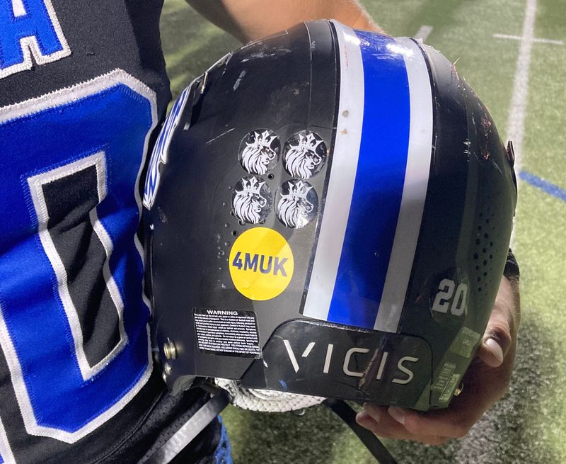 CVCA football will wear "4MUK" helmet stickers this fall, honoring coach Paul Muklewicz.