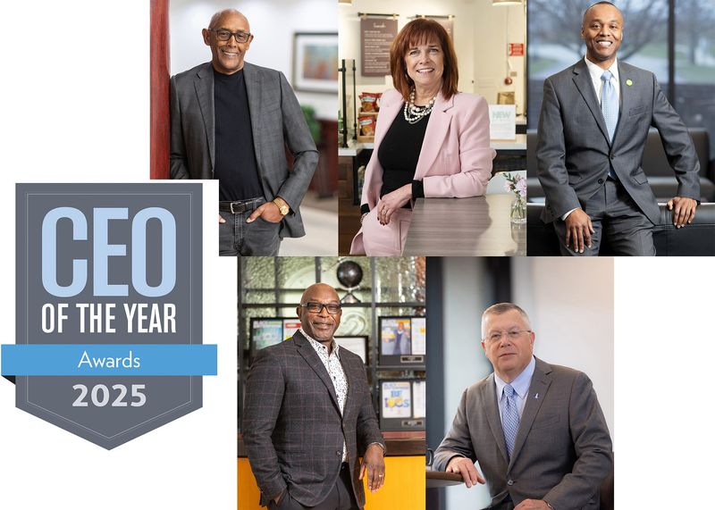 The survey to determine Columbus CEO’s CEO of the Year 2025 winners is open through Oct. 9. Our 2024 winners (clockwise from top left) were: Keith Stevens, Paula Haines, Oyauma Garrison, Kirt Walker and Billy Vickers.