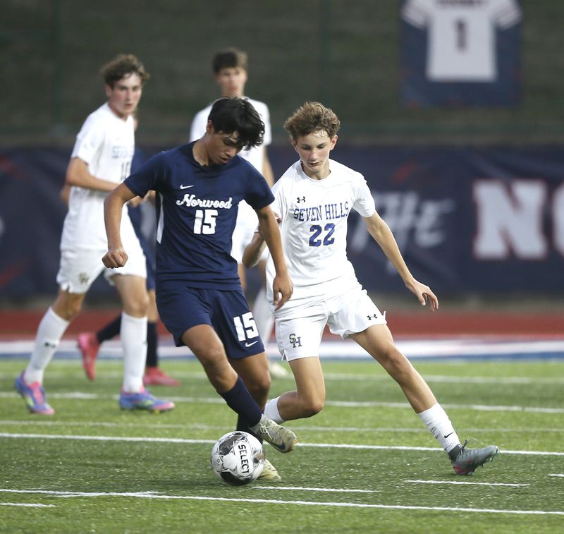 Norwood sophomore Cristian Dominguez (15) was voted the top returning forward by Cincinnati Enquirer readers.
