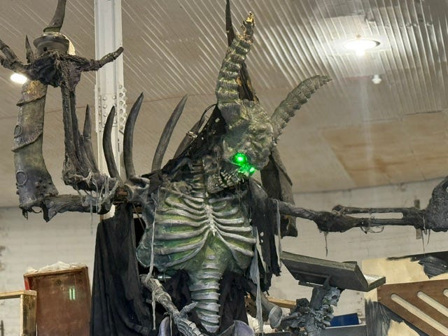 A 20-foot-tall demon has been added to the Haunted Laboratory in Akron this season.