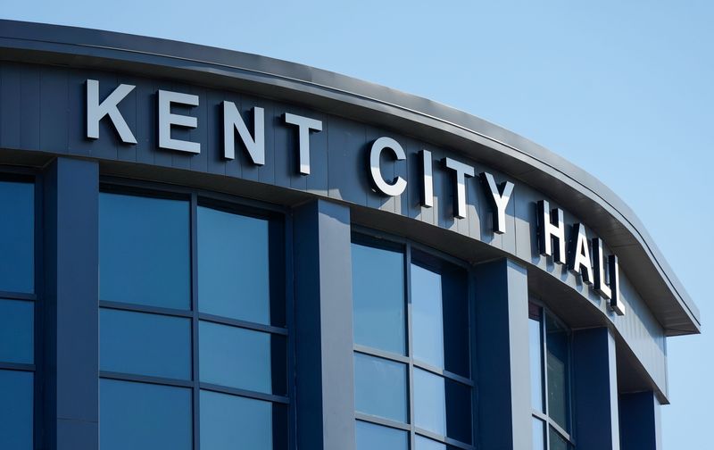 Kent City Hall, Sept. 17, 2025, in Kent, Ohio.