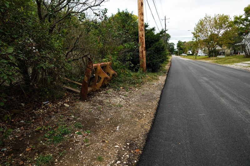 Construction equipment left in a resident's yard on Linwood Avenue on Columbus' South Side on Sept. 24, 2025.