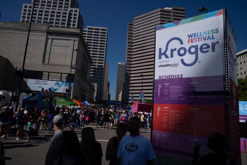A view of crowds at the Kroger Wellness Festival in Cincinnati on Sept. 27, 2025.