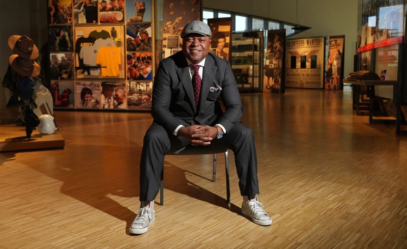Frederic Bertley has been CEO of COSI and interim CEO at The National Veterans Memorial & Museum since January. His interim CEO status is now permanent at veterans museum. He is photographed in the main floor of the NVMM Oct 6, 2025.