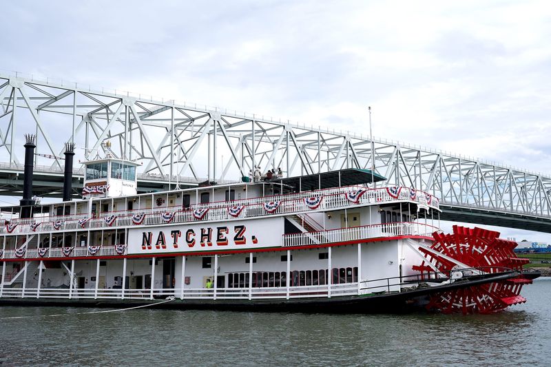 The Steamboat Natchez on the Ohio River Oct. 6.