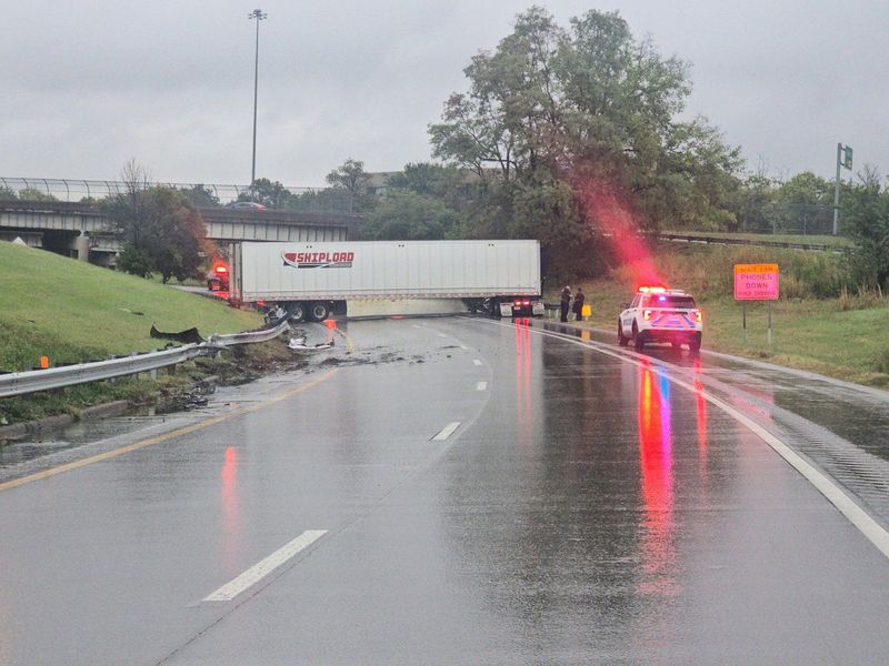 A crash is blocking all lanes on I-75 North on Oct. 7, 2025.