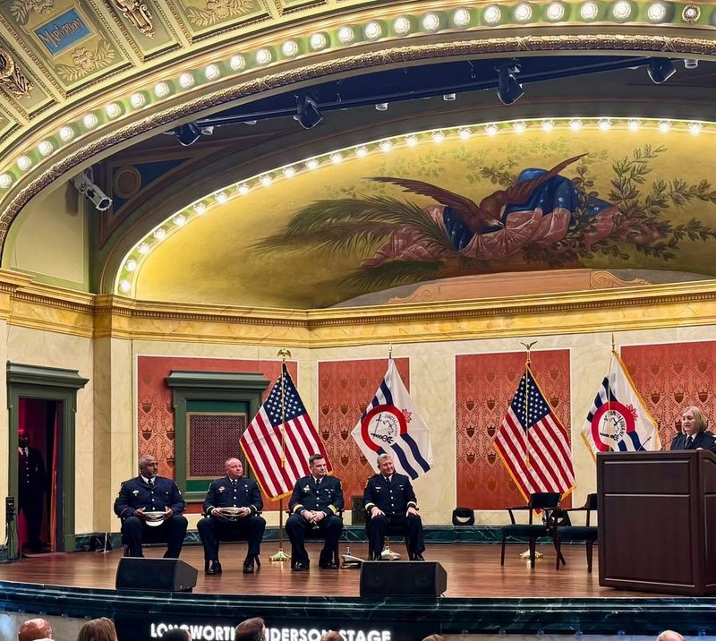 The promotion of Mark Burns and Adam Hennie to the position of assistant chief in October 2025.