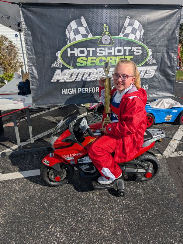 Adelle Robinson, a Licking Valley student, recently won three Hot Shot’s Secret Power Wheels Drag Racing Series championships.