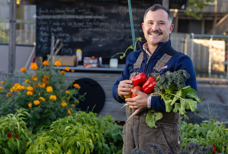 Sean McKay oversees several local urban garden plots in the Columbus area.
