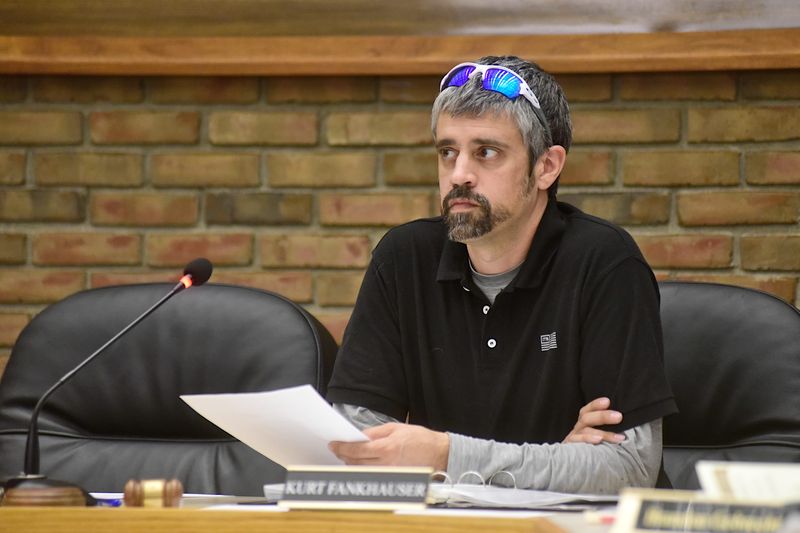 Kurt Fankhauser, president of Bucyrus City Council, listens to a discussion during a meeting Oct. 16, 2025.