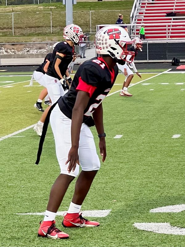 Marion Harding's Marcus McGary warms up before playing Galion Oct. 17, 2025. McGary led the Presidents with 97 rushing yards and the game-winning touchdown with 2:50 left in the Aug. 21 season opener of 2026.