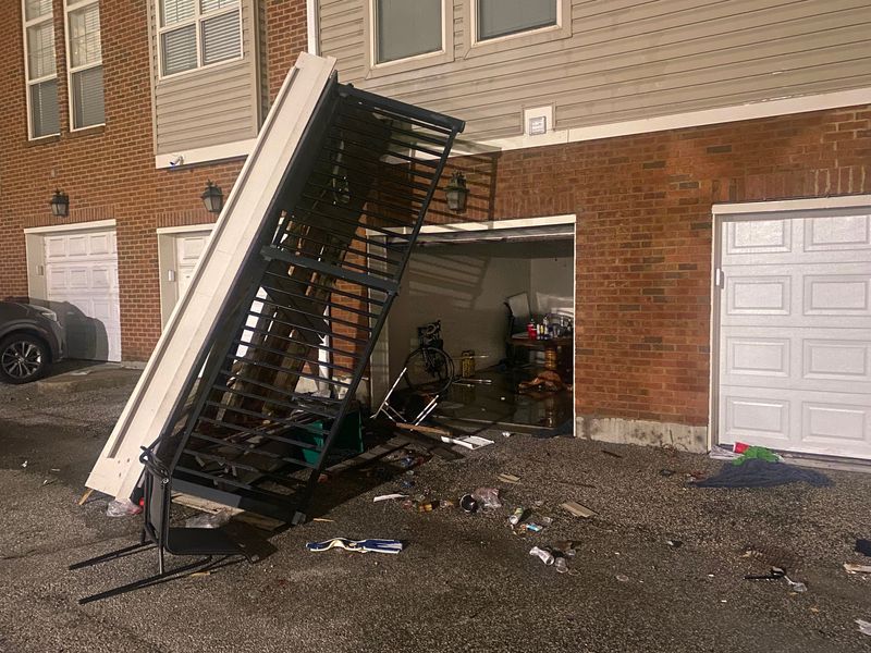 Ten people were injured after a balcony fell in Corryville late on Friday, Oct. 17, 2025, according to Cincinnati Fire Department officials.