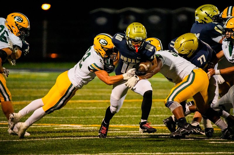 Hoban’s Kahlil Diming (10) on a run play against St. Edward, Oct. 24, 2025, at Dowed Field in Akron, Ohio.