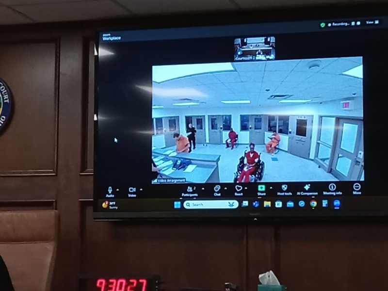 Dorothy Lowery appears by video link in Canton Municipal Court from the Stark County Jail on Oct. 27, when Judge Dennis E. Barr set her bond at $1 million. She is charged with murder in connection with the death of Jerry L. Morris.