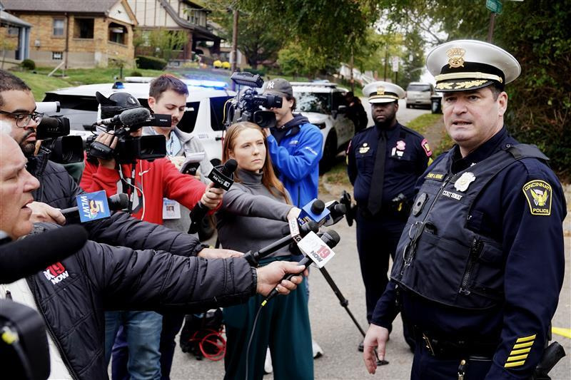 Cincinnati Interim Police Chief Adam Hennie addressed the media after an officer shot and hospitalized a person following a welfare check in Madisonville on Oct. 28, 2025.