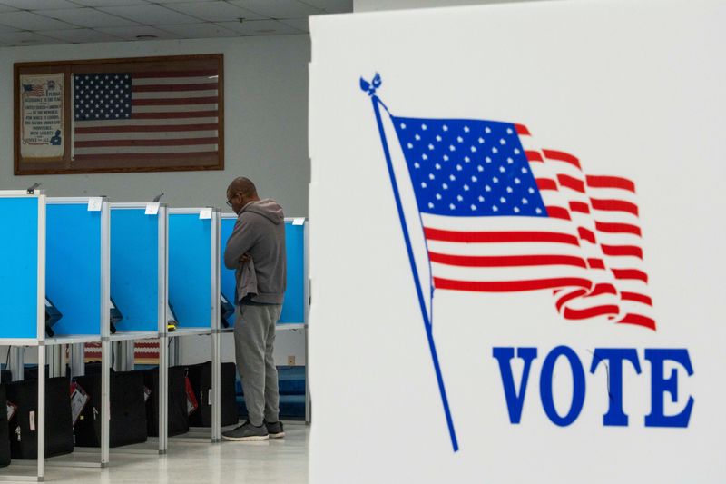 Residents cast their ballots at various preceincts throughout Fairifield County for the General Election on Nov. 4, 2025, in Fairifield County, Ohio.