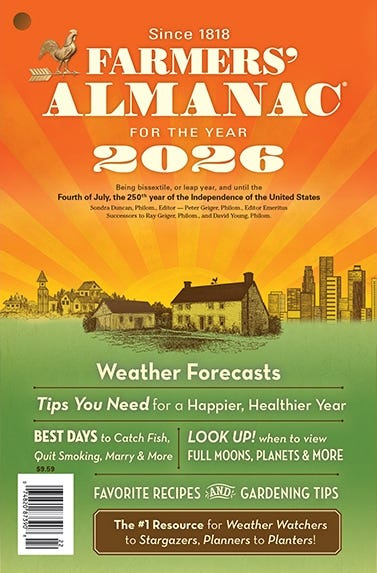 The Farmers' Almanac announced that its 2026 edition would be its last.