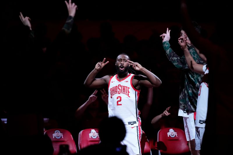 Ohio State guard Bruce Thornton is introduced before Ohio State's game against Appalachian State on Nov. 11, 2025.