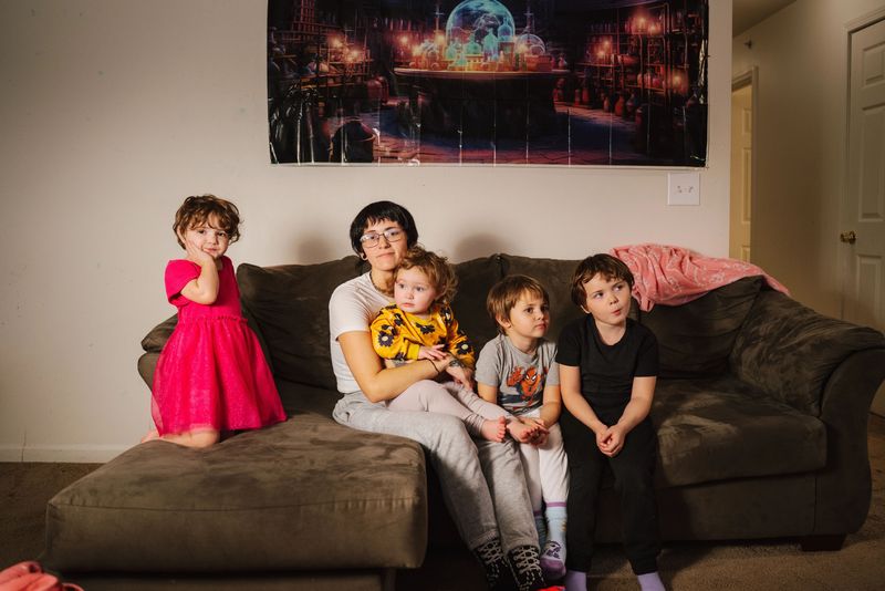 Maria Johnson and daughters, left to right: Zayrinna Simpson, Maria Simpson, Athena Simpson and Azrael Simpson.