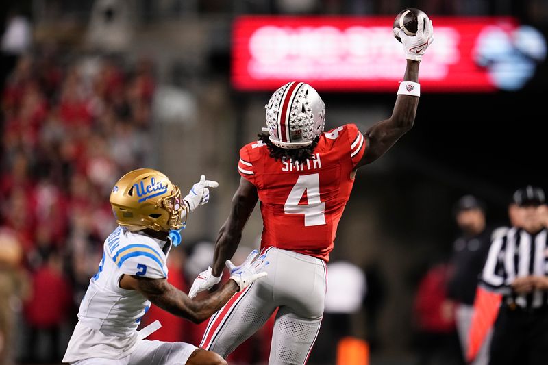 Ohio State wide receiver Jeremiah Smith caught four passes for 40 yards against UCLA on Nov. 15.