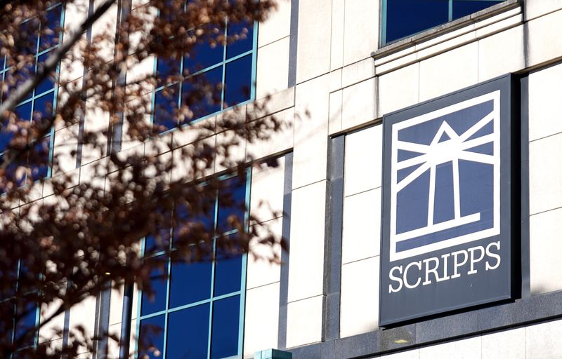 Scripps Center located on Walnut Street, Monday, Nov. 17, 2025, in downtown Cincinnati.