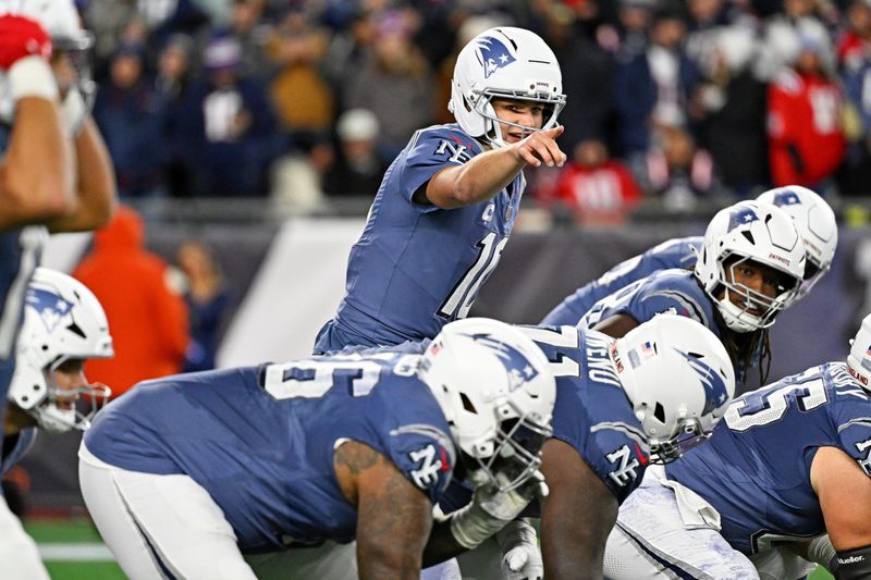 New England Patriots quarterback Drake Maye