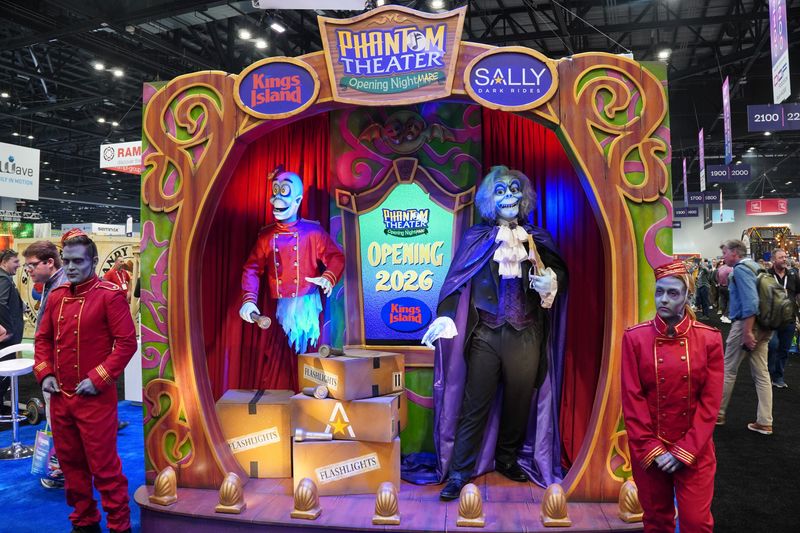 Kings Island and ride manufacturer Sally Dark Rides unveiled two animatronic characters that will be featured in the park's newest ride: No Legs Larry, the Phantom Theater’s head usher, and Maestro, the ride’s resident pipe organist.
