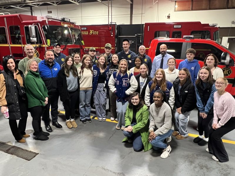Members of the Youth Leadership Program at Ravenna High School visited the Ravenna Fire Department and other city offices recently as part of the program's lesson on government. The students, members of the Principal's Leadership Council at the high school, are participating in the program, which is designed to give them an inside look at the city's leaders and businesses.