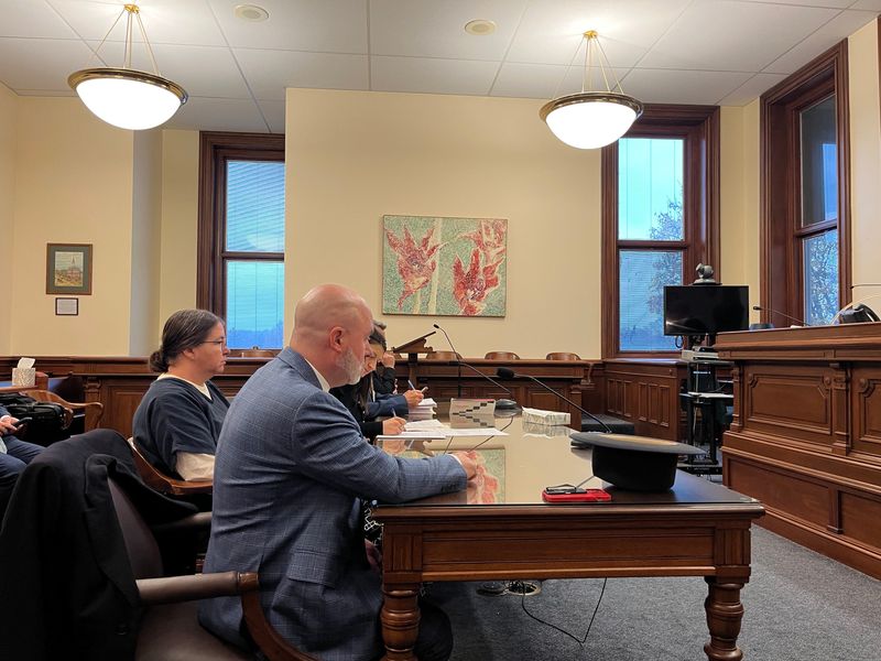 Ruth Miller, accused of aggravated murder of her 4-year-old son, sat in Tuscarawas County Common Pleas Court in New Philadelphia on Nov. 25. The judge found her competent to stand trial and set a trial date of March 4.