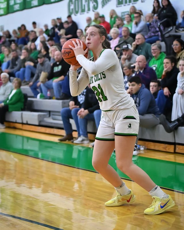 Clear Fork's Millie Chamberlain scored a career high 16 points in the Colts' 65-22 win over Lexington on Tuesday night.