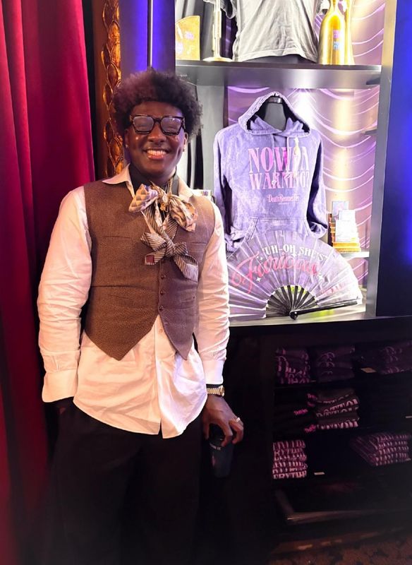 Firestone CLC senior Troy Weiss at showing of "Death Becomes Her."