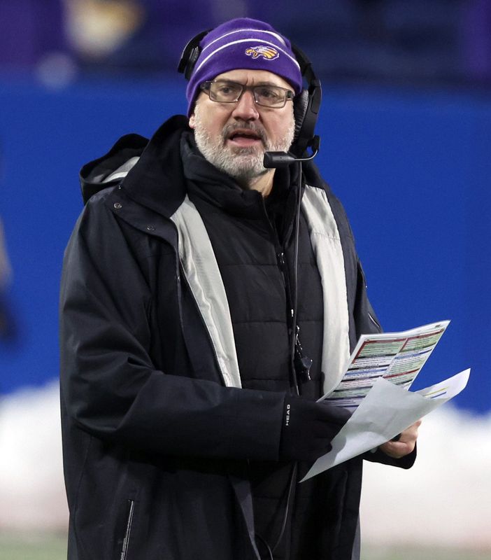 Avon’s head coach Mike Elder watches the action during his team's win in the Division II championship game against Cincinnati Anderson, Thursday, Dec. 4, 2025.