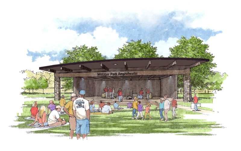 The construction of an amphitheater in Metzger Park is set to begin in the summer.
