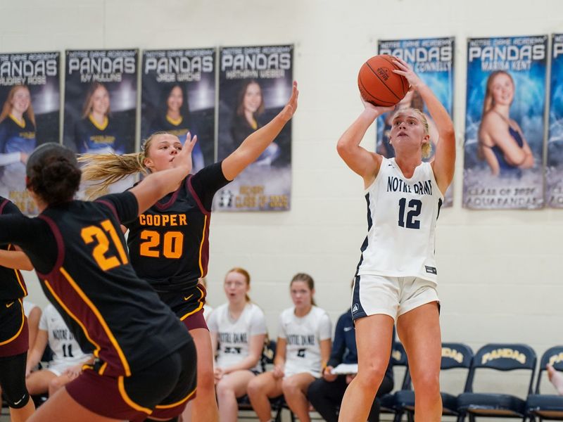 Notre Dame's Emma Holtzapfel (12) is averaging 2.6 made 3-pointers per game.