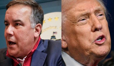 Columbus Mayor Andrew Ginther (Adam Cairns/Columbus Dispatch) U.S. President Donald Trump (Jim Watson, AFP via Getty Images)